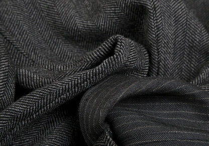 ARMANI COLLEZIONI Wool Stripe Collar Jacket Gray Size 38