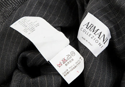 ARMANI COLLEZIONI Wool Stripe Collar Jacket Gray Size 38