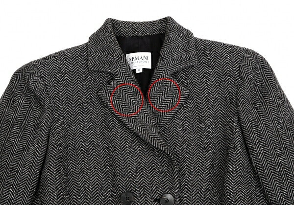 ARMANI COLLEZIONI Herringbone Wool Jacket Gray Size 38