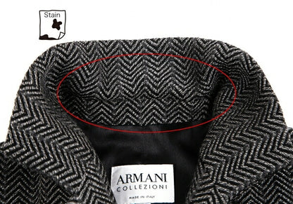 ARMANI COLLEZIONI Herringbone Wool Jacket Gray Size 38