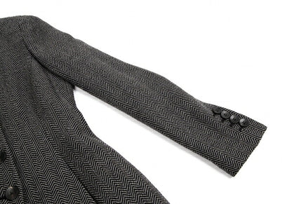 ARMANI COLLEZIONI Herringbone Wool Jacket Gray Size 38