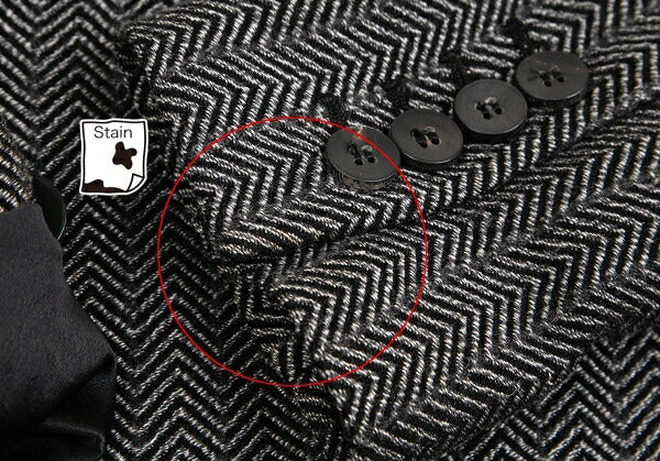 ARMANI COLLEZIONI Herringbone Wool Jacket Gray Size 38