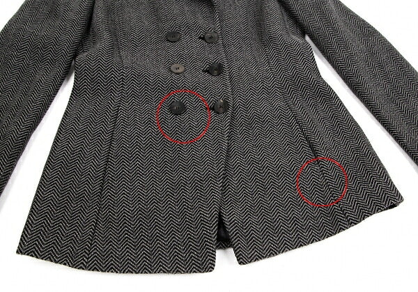 ARMANI COLLEZIONI Herringbone Wool Jacket Gray Size 38
