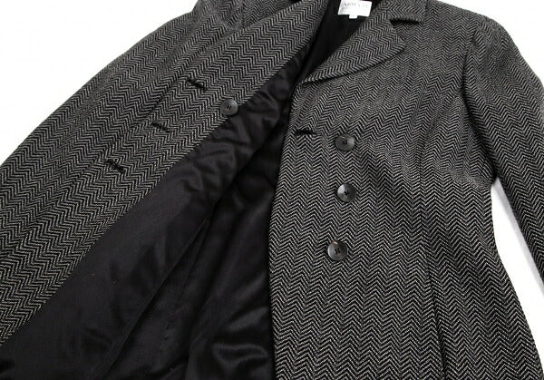 ARMANI COLLEZIONI Herringbone Wool Jacket Gray Size 38