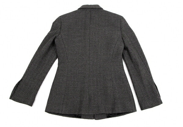 ARMANI COLLEZIONI Herringbone Wool Jacket Gray Size 38