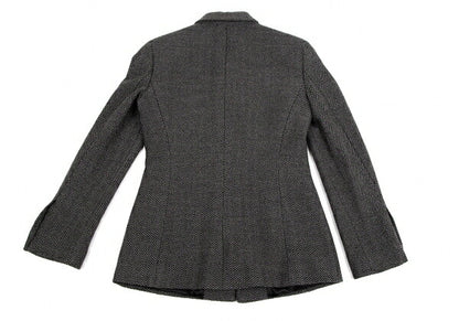 ARMANI COLLEZIONI Herringbone Wool Jacket Gray Size 38