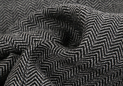 ARMANI COLLEZIONI Herringbone Wool Jacket Gray Size 38