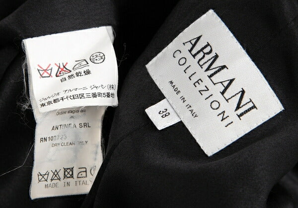 ARMANI COLLEZIONI Herringbone Wool Jacket Gray Size 38