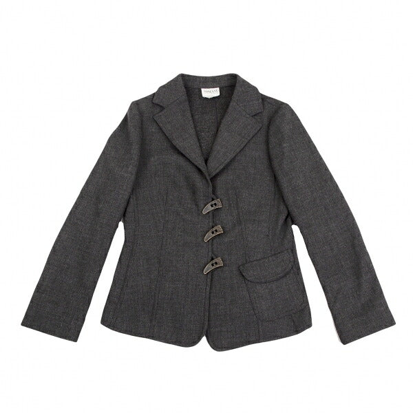 ARMANI COLLEZIONI Wool Design Button Jacket Gray Size 38