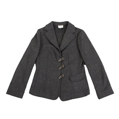 ARMANI COLLEZIONI Wool Design Button Jacket Gray Size 38