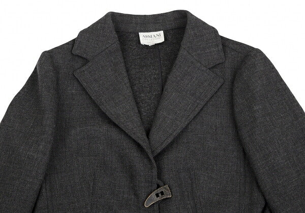 ARMANI COLLEZIONI Wool Design Button Jacket Gray Size 38