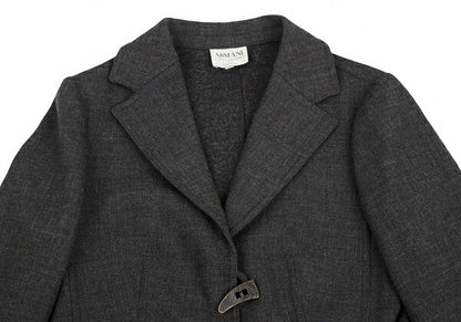 ARMANI COLLEZIONI Wool Design Button Jacket Gray Size 38