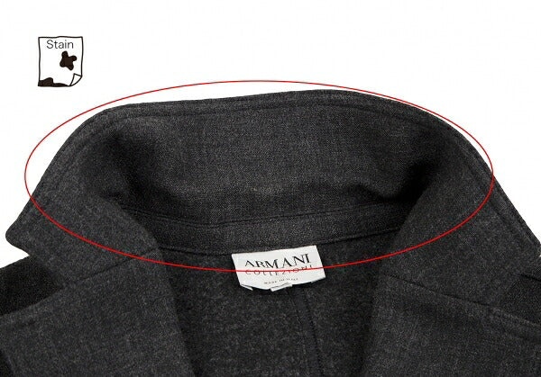 ARMANI COLLEZIONI Wool Design Button Jacket Gray Size 38