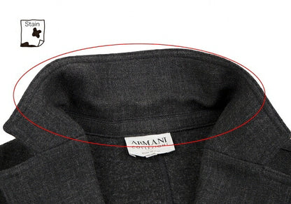 ARMANI COLLEZIONI Wool Design Button Jacket Gray Size 38
