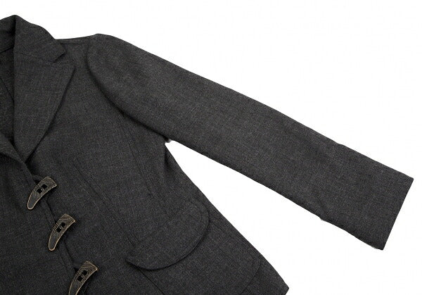 ARMANI COLLEZIONI Wool Design Button Jacket Gray Size 38