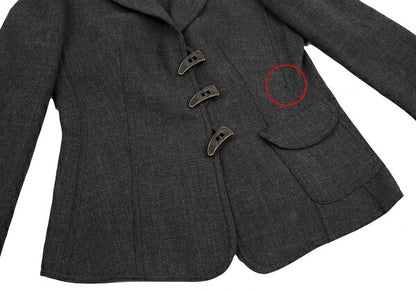 ARMANI COLLEZIONI Wool Design Button Jacket Gray Size 38