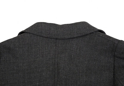 ARMANI COLLEZIONI Wool Design Button Jacket Gray Size 38