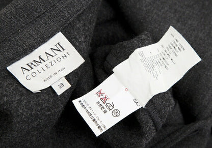 ARMANI COLLEZIONI Wool Design Button Jacket Gray Size 38