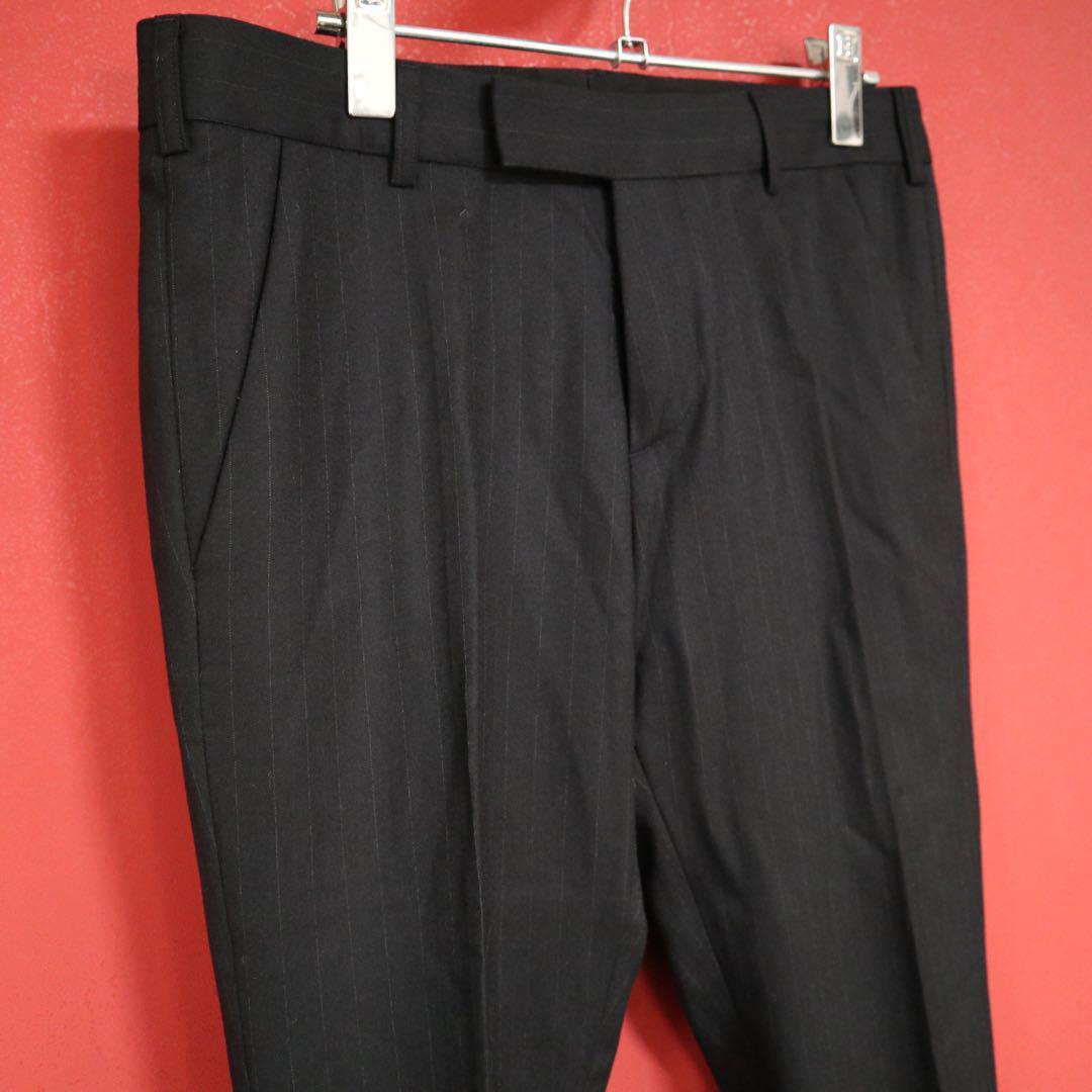 Raf Simons Archive Wool Ankle Tapered Striped Slacks Size 46