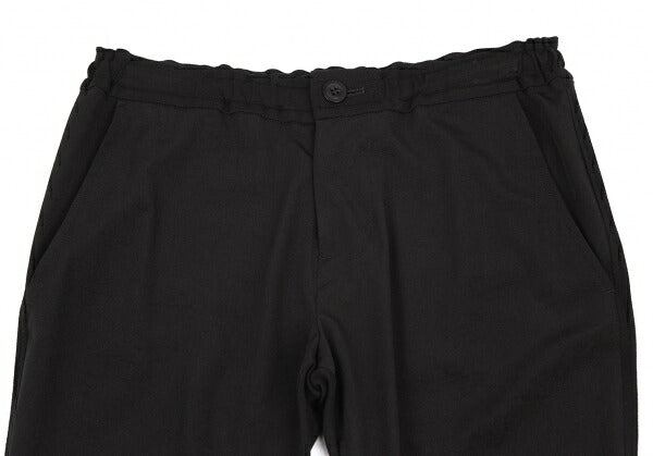 Y's Mixed Material Drawstring Pants Black Size 1