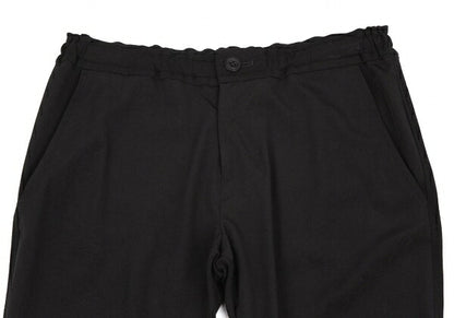 Y's Mixed Material Drawstring Pants Black Size 1