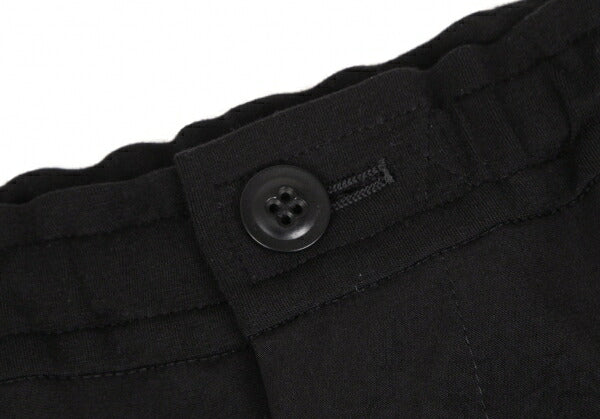 Y's Mixed Material Drawstring Pants Black Size 1
