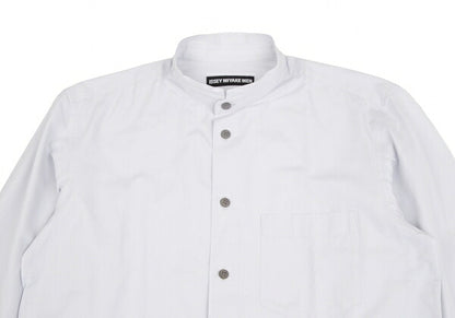 ISSEY MIYAKE MEN Cotton Broadcloth Stand Light Gray Shirt Size 2