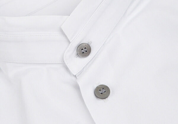 ISSEY MIYAKE MEN Cotton Broadcloth Stand Light Gray Shirt Size 2