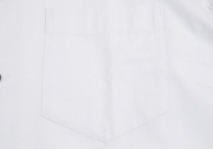 ISSEY MIYAKE MEN Cotton Broadcloth Stand Light Gray Shirt Size 2