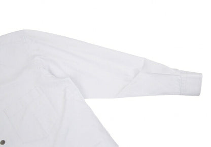 ISSEY MIYAKE MEN Cotton Broadcloth Stand Light Gray Shirt Size 2