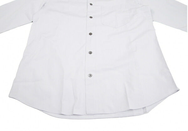 ISSEY MIYAKE MEN Cotton Broadcloth Stand Light Gray Shirt Size 2