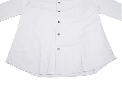 ISSEY MIYAKE MEN Cotton Broadcloth Stand Light Gray Shirt Size 2