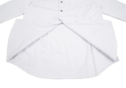 ISSEY MIYAKE MEN Cotton Broadcloth Stand Light Gray Shirt Size 2