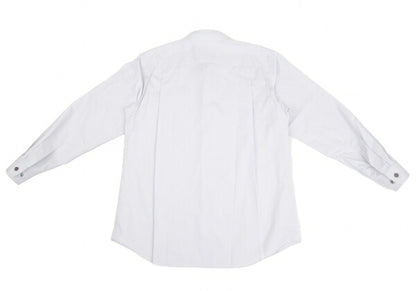 ISSEY MIYAKE MEN Cotton Broadcloth Stand Light Gray Shirt Size 2