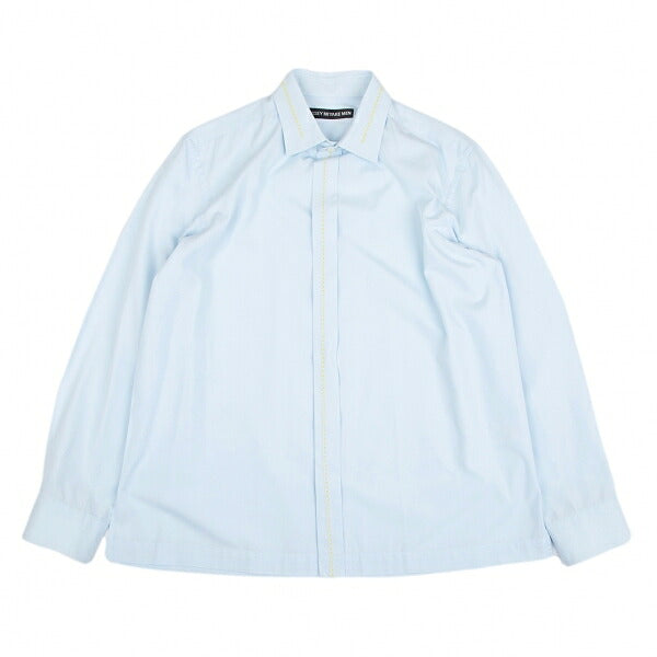 ISSEY MIYAKE MEN Cotton Broadstitch Fly Front Shirt Size 2