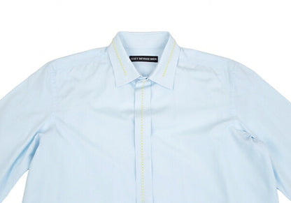 ISSEY MIYAKE MEN Cotton Broadstitch Fly Front Shirt Size 2