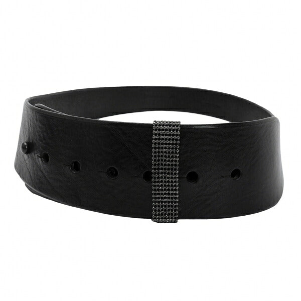 ISSEY MIYAKE FETE Leather Belt Black