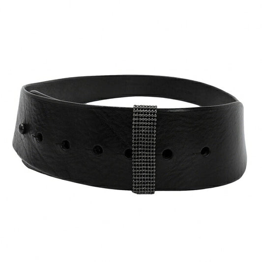 ISSEY MIYAKE FETE Leather Belt Black