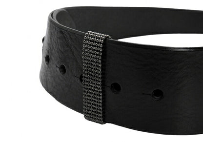 ISSEY MIYAKE FETE Leather Belt Black