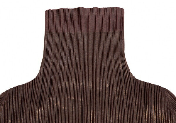 PLEATS PLEASE Front Foil Print Pleats High Top Brown Size 3