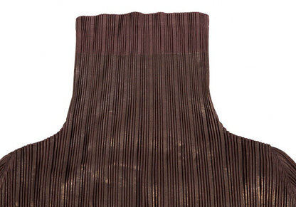 PLEATS PLEASE Front Foil Print Pleats High Top Brown Size 3