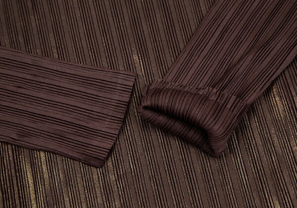 PLEATS PLEASE Front Foil Print Pleats High Top Brown Size 3