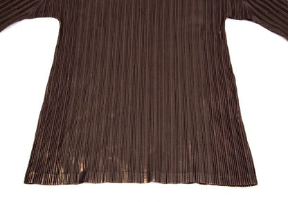 PLEATS PLEASE Front Foil Print Pleats High Top Brown Size 3