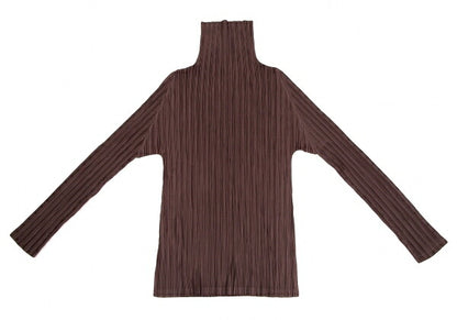 PLEATS PLEASE Front Foil Print Pleats High Top Brown Size 3