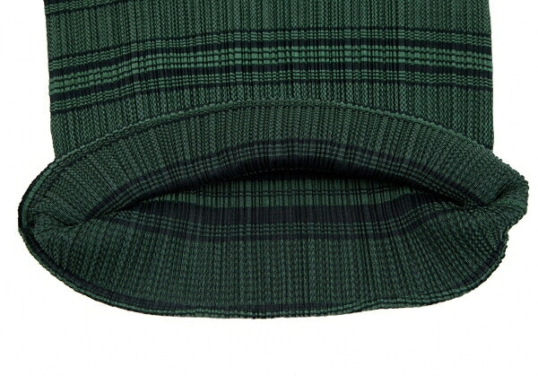 PLEATS PLEASE Jacquard Stripe Pleats Top Green Multi Size 3