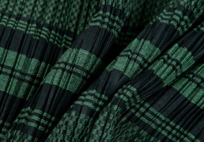 PLEATS PLEASE Jacquard Stripe Pleats Top Green Multi Size 3
