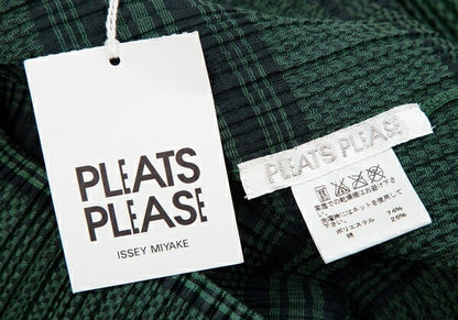 PLEATS PLEASE Jacquard Stripe Pleats Top Green Multi Size 3