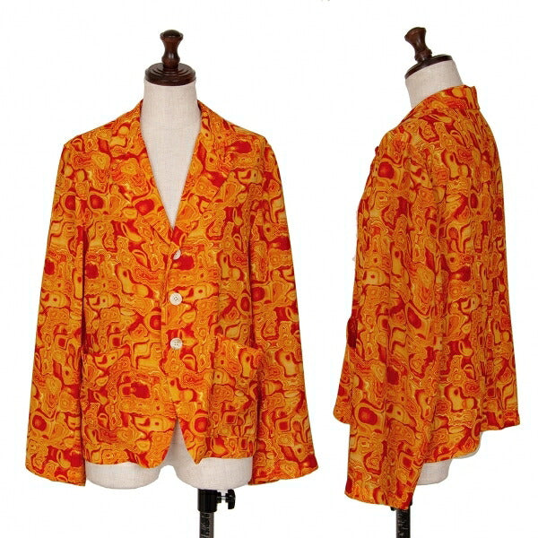Yohji Yamamoto FEMME '96SS Psychedelic Jacket Orange Size S