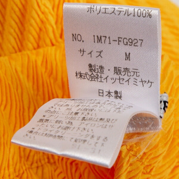 ISSEY MIYAKE Bias Pleated Skirt Orange Size M