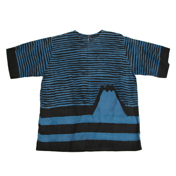 45rpm Mountain Drawing Stripe Blue Black